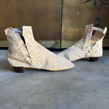 Load image into Gallery viewer, c. 1840s-1860s Moire Silk Side Lacing Boots