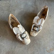 Load image into Gallery viewer, c. 1870 White Leather Slippers w/ Provenance