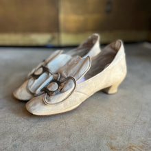 Load image into Gallery viewer, c. 1870 White Leather Slippers w/ Provenance