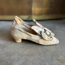Load image into Gallery viewer, c. 1870 White Leather Slippers w/ Provenance