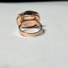 Load image into Gallery viewer, Early 19th c. Ouroboros Snake + Woven Hair Conversion Ring