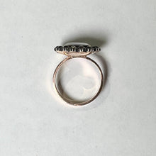 Load image into Gallery viewer, Early 19th c. Paste Stone + Woven Hair Conversion Ring