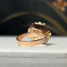 Load image into Gallery viewer, Early 19th c. Paste Stone + Woven Hair Conversion Ring