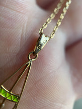 Load image into Gallery viewer, c. 1900s-1910s Plique a Jour Lavaliere Necklace