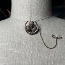 Load image into Gallery viewer, c. 1890s-1900s Moon Shamrock Brooch