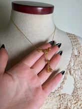 Load image into Gallery viewer, c. 1910s 10k Gold Diamond Lavalier Necklace