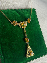 Load image into Gallery viewer, c. 1910s 10k Gold Diamond Lavalier Necklace