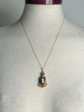 Load image into Gallery viewer, c. 1870s-1880s 12k-14k Gold Hardstone Cameo Necklace