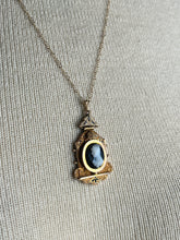 Load image into Gallery viewer, c. 1870s-1880s 12k-14k Gold Hardstone Cameo Necklace