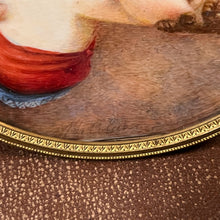 Load image into Gallery viewer, c. 19th Century Portrait Miniature | Lady in Red | Signed