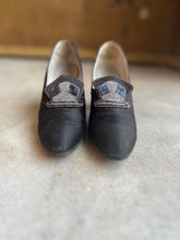 Load image into Gallery viewer, c. 1920s-1930s Black Silk Beaded Pumps | Approx Sz. 5