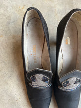 Load image into Gallery viewer, c. 1920s-1930s Black Silk Beaded Pumps | Approx Sz. 5