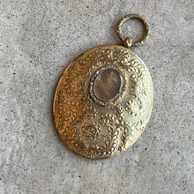 Load image into Gallery viewer, c. 1820s-1840s Large Pinchbeck Hair Pendant