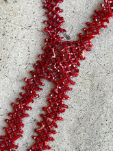 Load image into Gallery viewer, c. 1920s Red Beaded Tassel Necklace