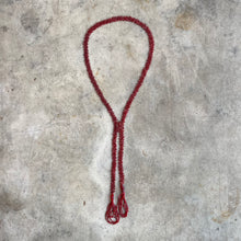 Load image into Gallery viewer, c. 1920s Red Beaded Tassel Necklace