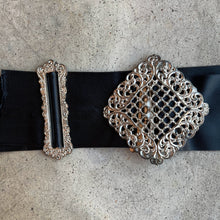 Load image into Gallery viewer, Early 20th c. Belt Buckle Set + Ribbon Belt