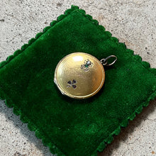 Load image into Gallery viewer, c. 1900s-1910s Gold Filled Spider Shamrock Locket