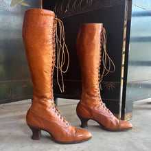 Load image into Gallery viewer, c. 1910s-1920s Tall Brown Boots | Approx Sz. 5-6