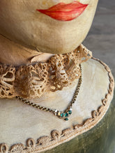 Load image into Gallery viewer, 19th c. Gold Emerald Necklace | 15"