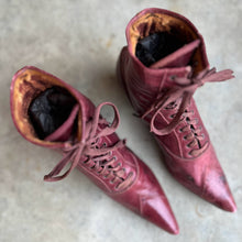 Load image into Gallery viewer, c. 1890s Raspberry Red Boots