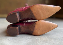 Load image into Gallery viewer, c. 1890s Raspberry Red Boots