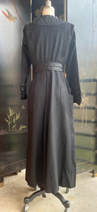 c. 1910s Black Wool Gabardine Dress | Study + Display + Repair