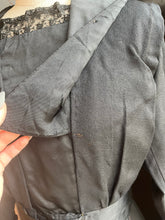 Load image into Gallery viewer, c. 1910s Black Wool Gabardine Dress | Study + Display + Repair