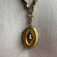 Load image into Gallery viewer, c. 1880s Hardstone Cameo Locket w/ Photo + Hair