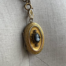 Load image into Gallery viewer, c. 1880s Hardstone Cameo Locket w/ Photo + Hair