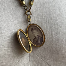 Load image into Gallery viewer, c. 1880s Hardstone Cameo Locket w/ Photo + Hair