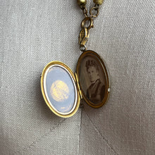 Load image into Gallery viewer, c. 1880s Hardstone Cameo Locket w/ Photo + Hair