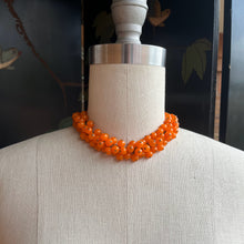 Load image into Gallery viewer, c. 1930s-1940s Orange Czech Glass Choker Necklace