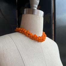 Load image into Gallery viewer, c. 1930s-1940s Orange Czech Glass Choker Necklace