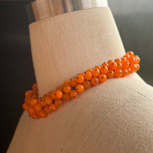Load image into Gallery viewer, c. 1930s-1940s Orange Czech Glass Choker Necklace