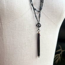Load image into Gallery viewer, c. Late 19th Century Gunmetal Chain + Pencil