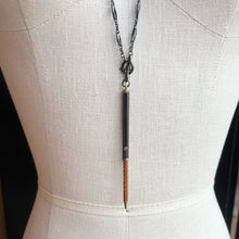 Load image into Gallery viewer, c. Late 19th Century Gunmetal Chain + Pencil