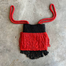 Load image into Gallery viewer, c. 1920s-1930s Black + Orange Beaded Purse