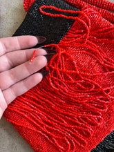 Load image into Gallery viewer, c. 1920s-1930s Black + Orange Beaded Purse