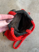 Load image into Gallery viewer, c. 1920s-1930s Black + Orange Beaded Purse