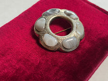 Load image into Gallery viewer, 19th c. Sterling Silver Montrose Agate Brooch + Pendant