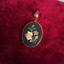 Load image into Gallery viewer, c. 1870s Pietra Dura 14k Gold Pendant