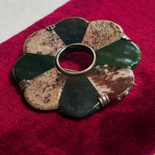 Load image into Gallery viewer, 19th c. Sterling Silver Scottish Agate Brooch