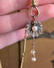 Load image into Gallery viewer, c. 1890s-1900s 18k Gold + Diamond Shell Pendant