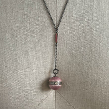 Load image into Gallery viewer, c. 1910s Pink Guilloche Enamel Vinaigrette Necklace