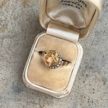 Load image into Gallery viewer, Early 20th c. Art Nouveau Crescent Moon Lady 10k Gold Ring