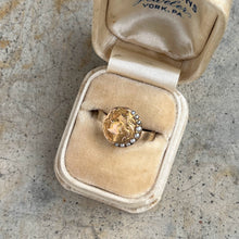 Load image into Gallery viewer, Early 20th c. Art Nouveau Crescent Moon Lady 10k Gold Ring
