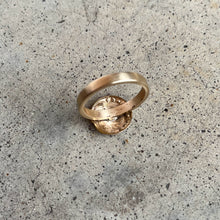 Load image into Gallery viewer, Early 20th c. Art Nouveau Crescent Moon Lady 10k Gold Ring