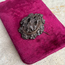 Load image into Gallery viewer, Mid 19th c. Gutta Percha Fuchsia Flower Brooch