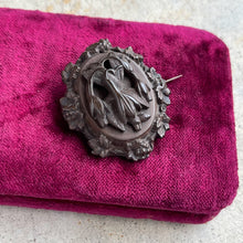 Load image into Gallery viewer, Mid 19th c. Gutta Percha Fuchsia Flower Brooch
