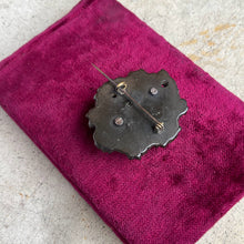 Load image into Gallery viewer, Mid 19th c. Gutta Percha Fuchsia Flower Brooch
